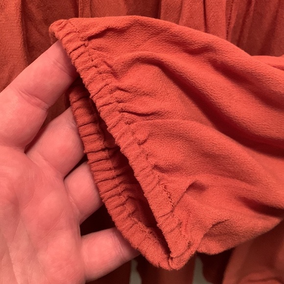 Torrid Boho Rust Top Lace Up Front Women’s Plus Size 3X 15519555 - Picture 4 of 7